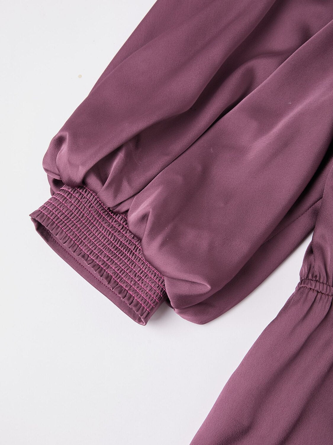 V-Neck Puff Sleeve Peplum Top