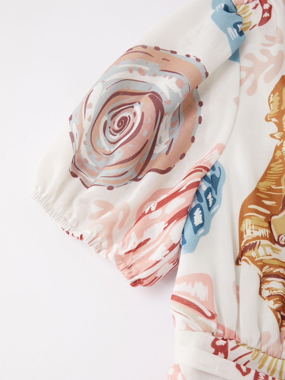Linen-Like Smocked A-Line Midi Dress