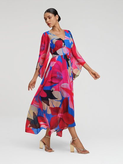 Chiffon Floral Maxi Dress