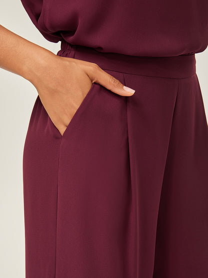 Loose Culottes Wide Leg Full Length Chiffon Pants