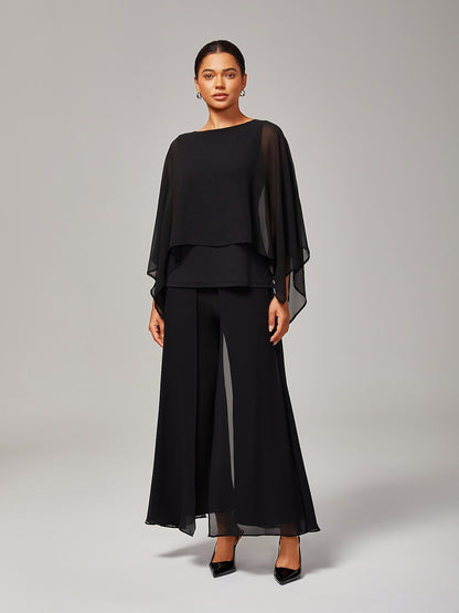 Stylish Luxurious Modal Chiffon Cape Top Blouse