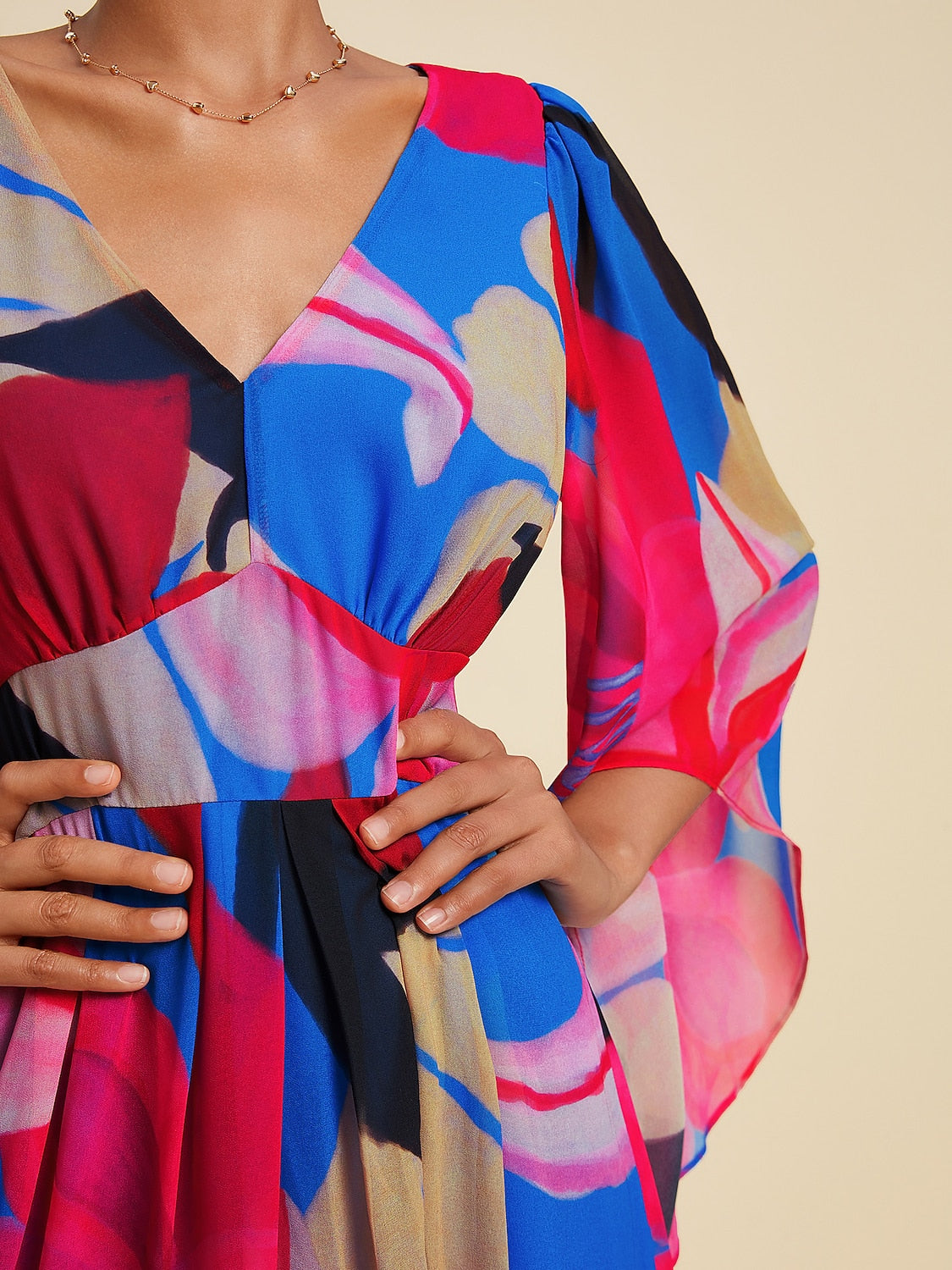 Chiffon Floral Maxi Dress