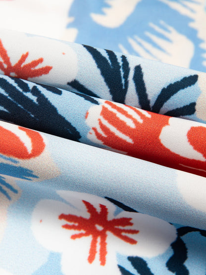 Maxi Dress Satin Floral Printing