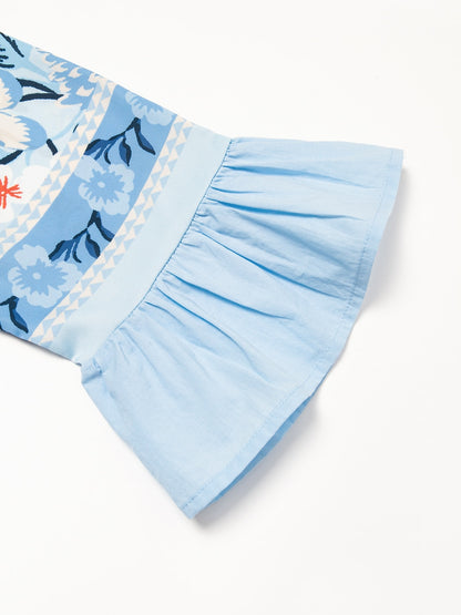 Maxi Dress Satin Floral Printing