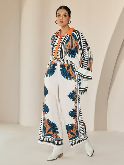 Pants Satin Wide Leg Maxi Loose Bohemian