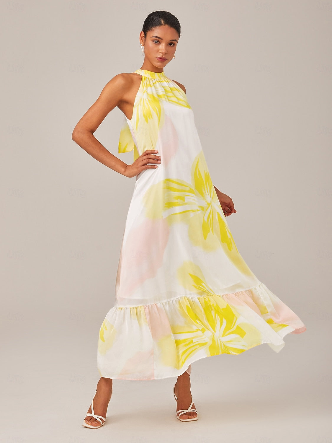 Super loose A-line halter dress