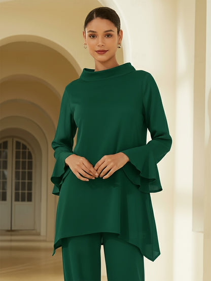Chiffon Modal Slim Fit Sheer Lightweight Breathable Blouse